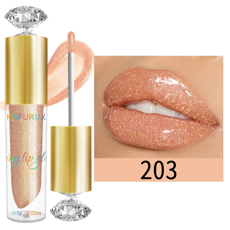 9-Color Diamond Shimmer Glitter Lip Gloss Set