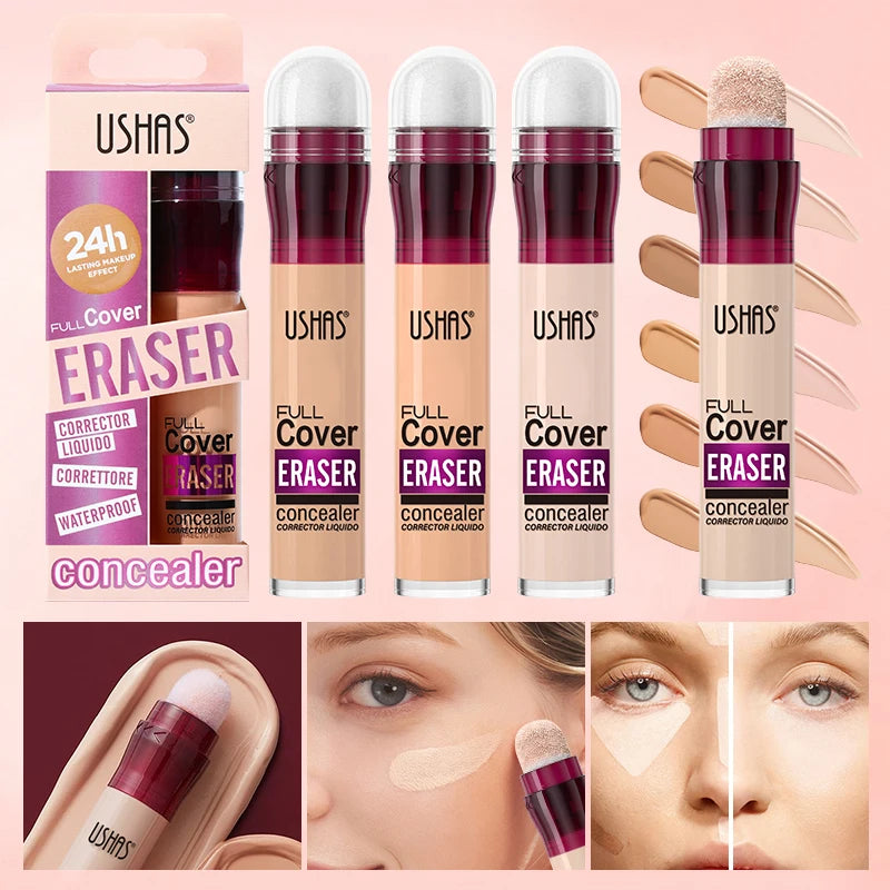USHAS 12-Color Liquid Concealer – Moisturizing, Long-Lasting & Multi-Use