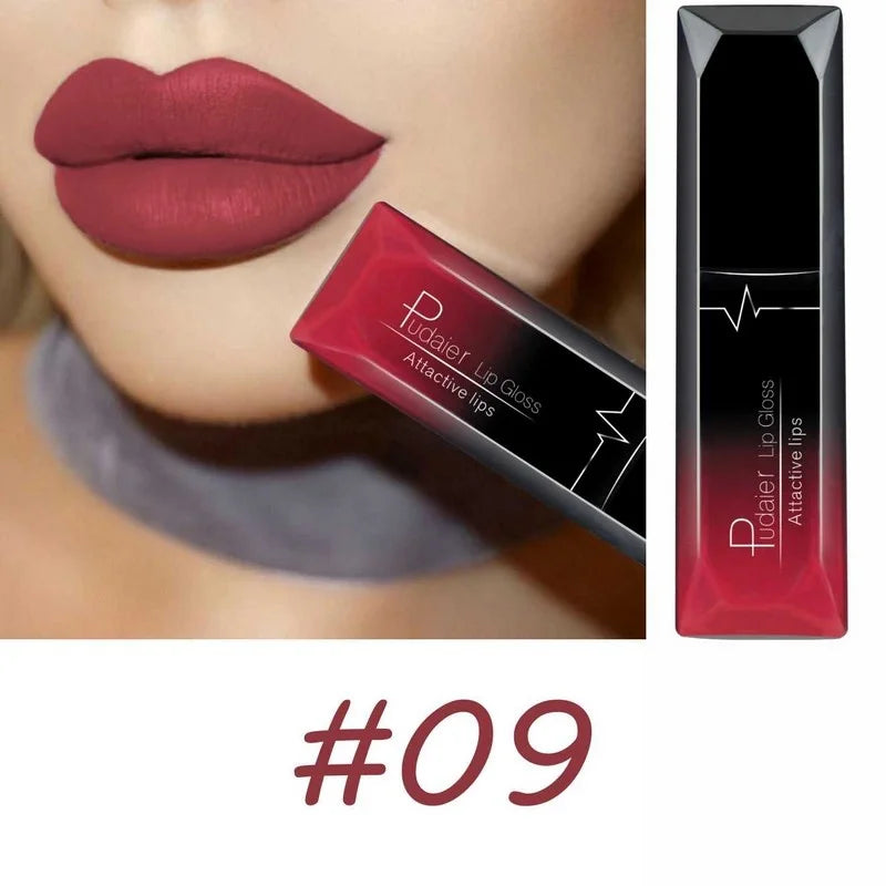 17-Color Matte Liquid Lipstick Set – Long Lasting