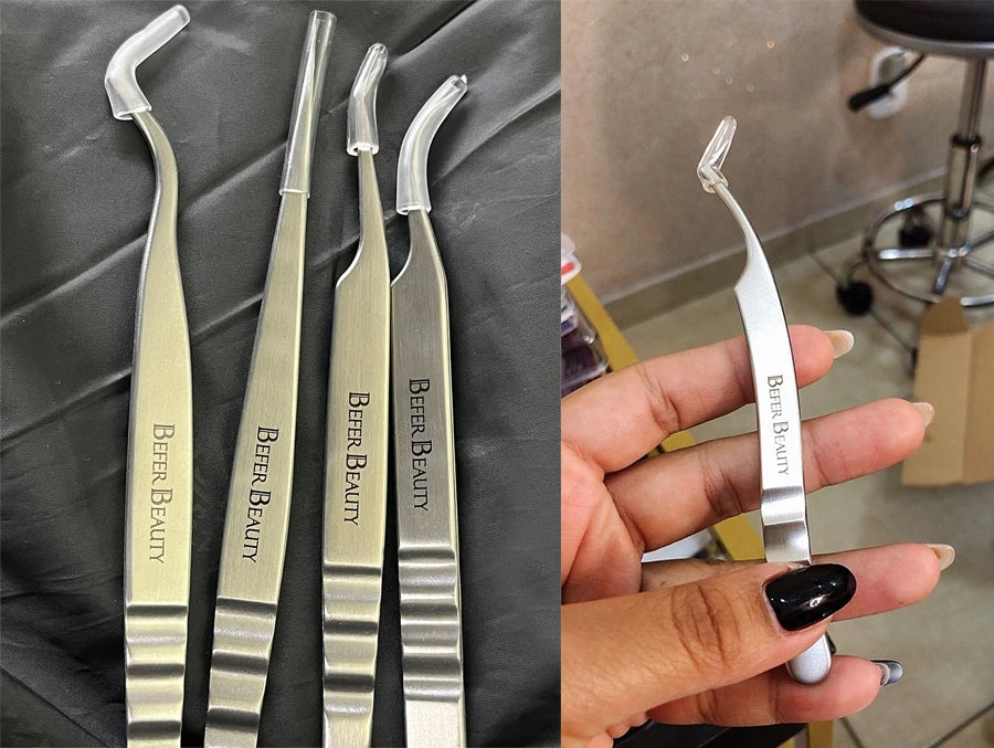 Anti-Static Stainless Steel Eyelash Extension Tweezers