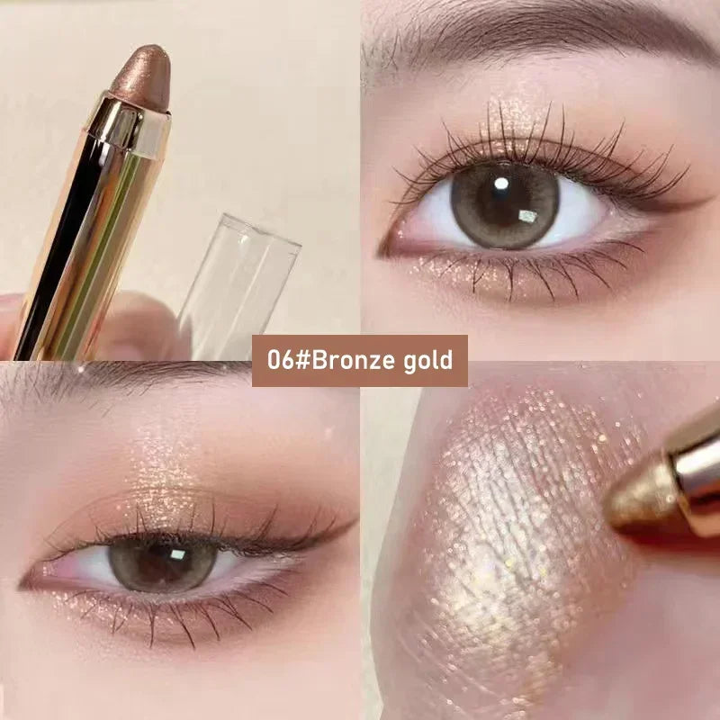 Double-Ended Eyeshadow Stick – Matte & Glitter, Waterproof & High Pigment