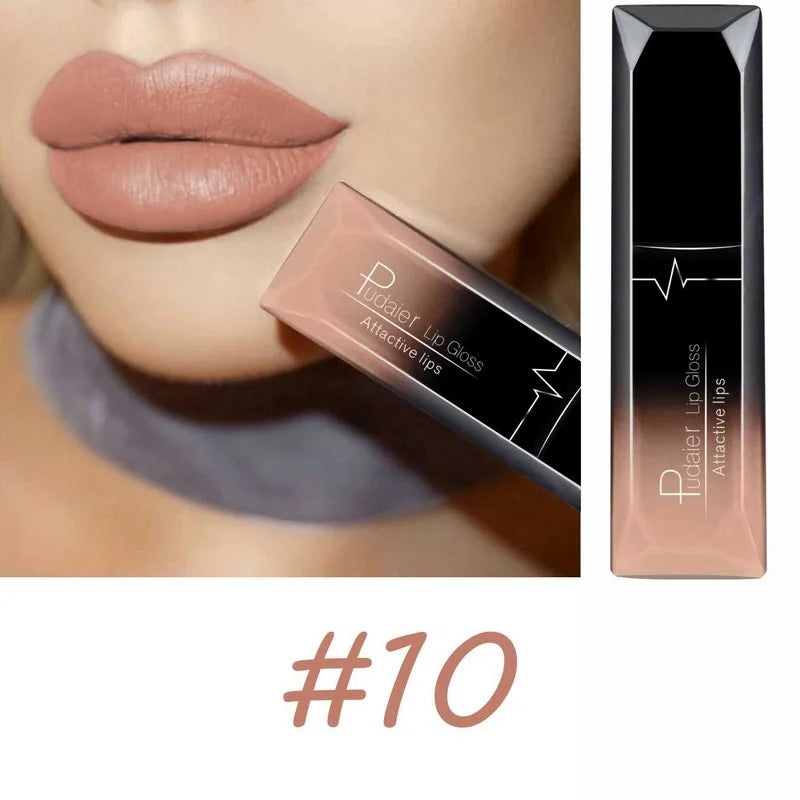 17-Color Matte Liquid Lipstick Set – Long Lasting