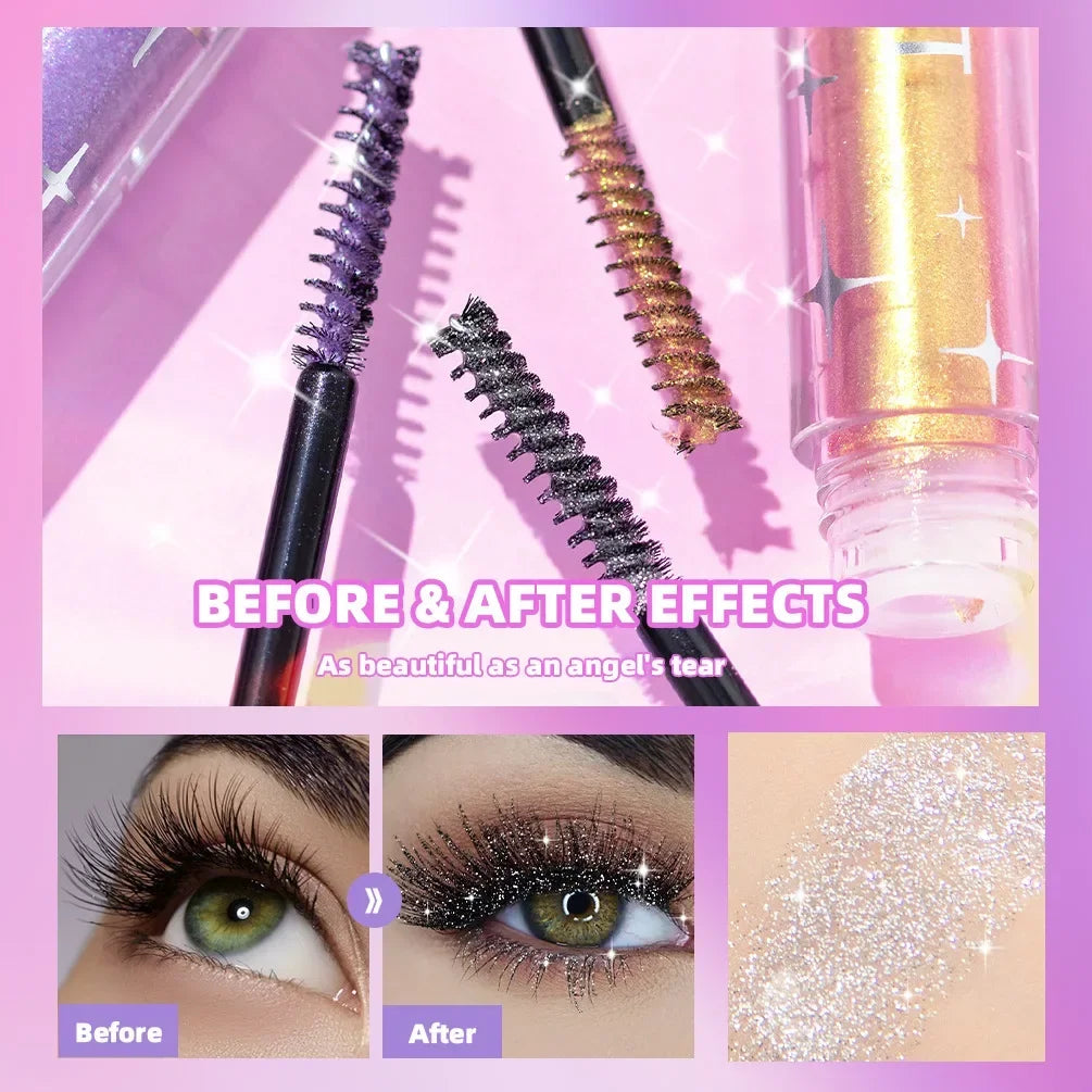 Diamond Purple Glitter Mascara – Shimmer, Curling & Long-Lasting