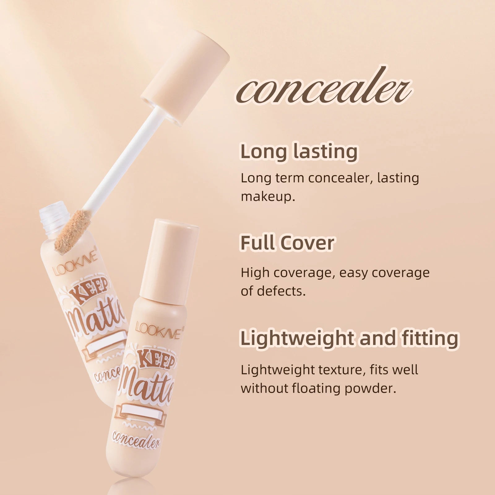 6-Color Liquid Concealer Stick – Full Coverage & Matte Finish Foundation