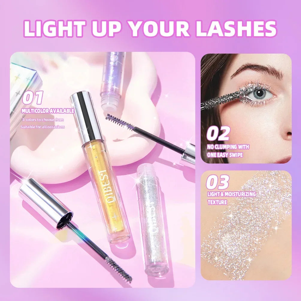 Diamond Purple Glitter Mascara – Shimmer, Curling & Long-Lasting
