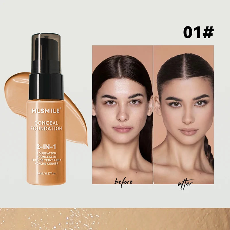 Matte Full Coverage Foundation Cream – Oil-Control, Waterproof & Long-Lasting