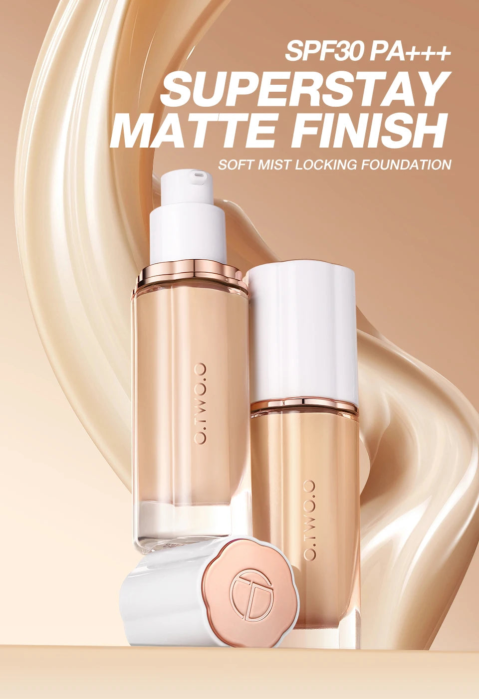 O.TWO.O Liquid Foundation Cream – SPF30, 30ml