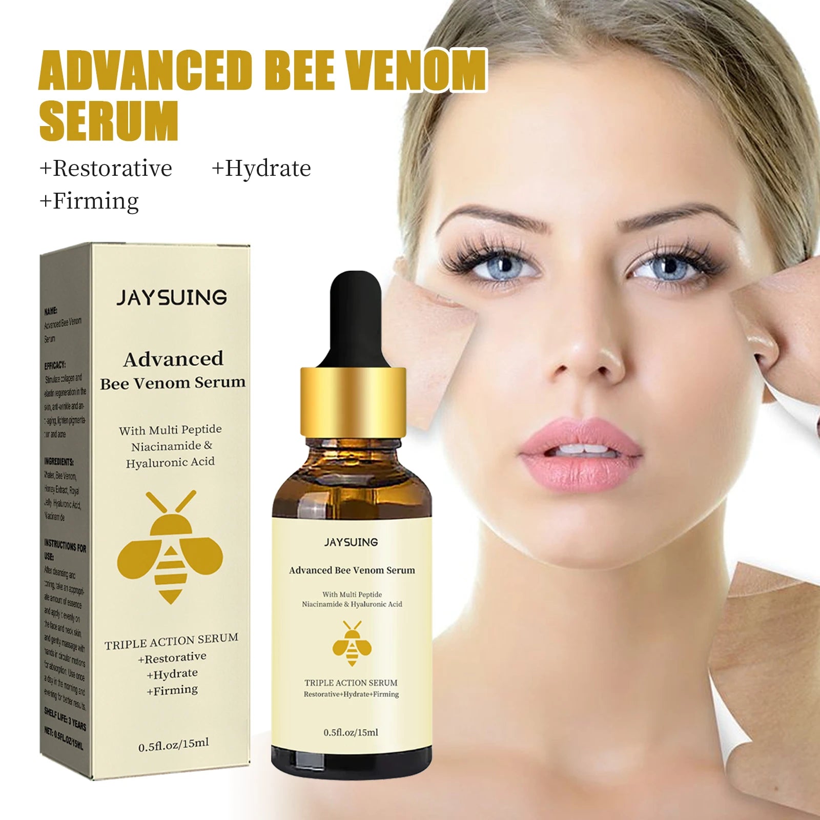 1/2/3pcs Bee Venom Face Serum – Anti-Wrinkle Essence
