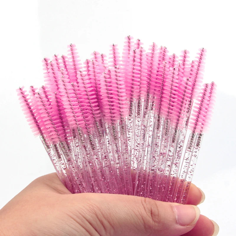 5/25/50pcs Crystal Eyelash Brush Applicators