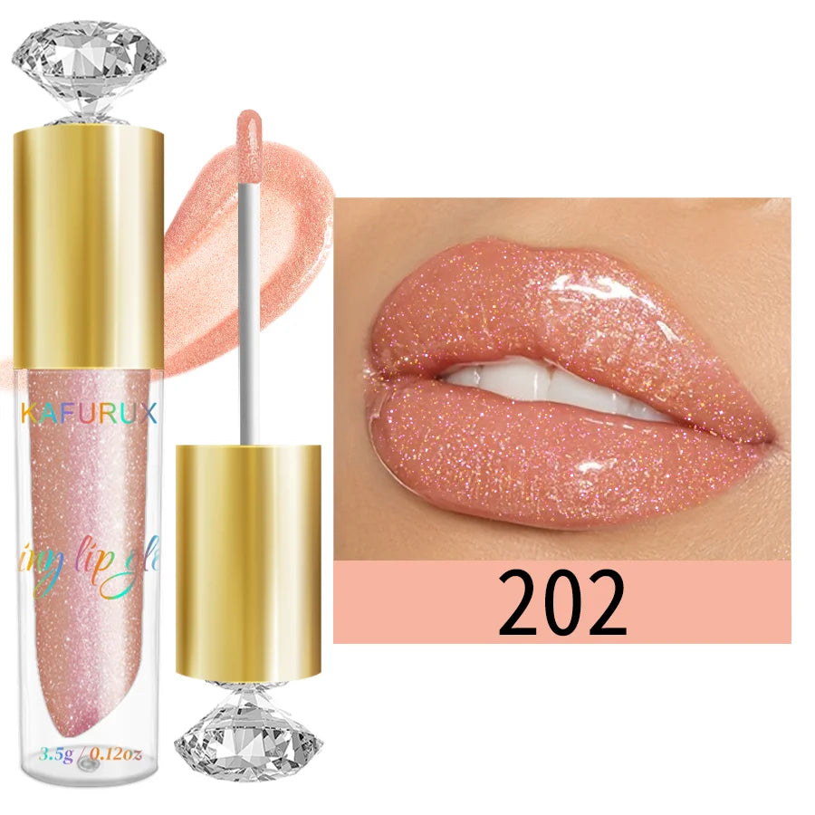 9-Color Diamond Shimmer Glitter Lip Gloss Set
