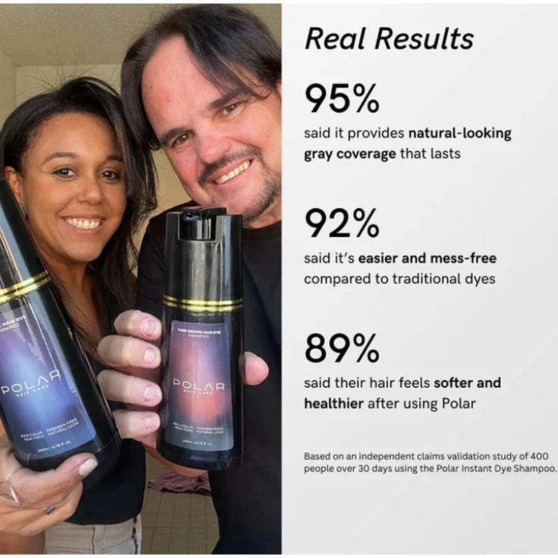 200ml Black Hair Dye Shampoo – Organic & Permanent