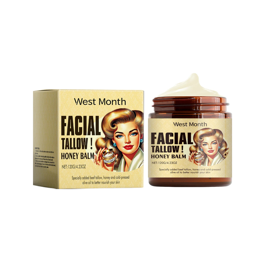Beef Tallow Face Cream – Moisturizing & Firming