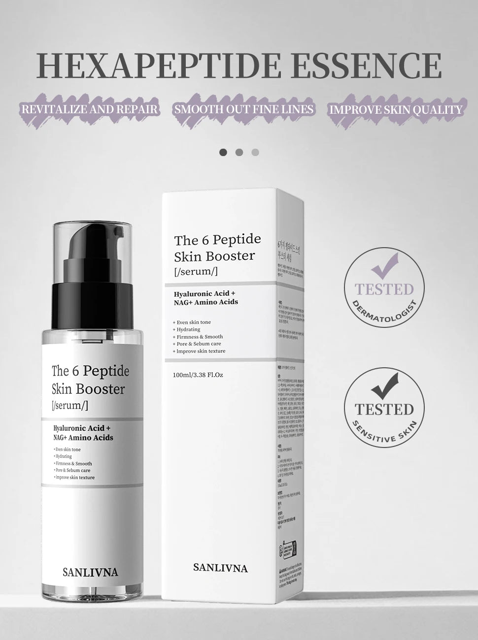 6 Peptide Collagen Essence Skin Care Set