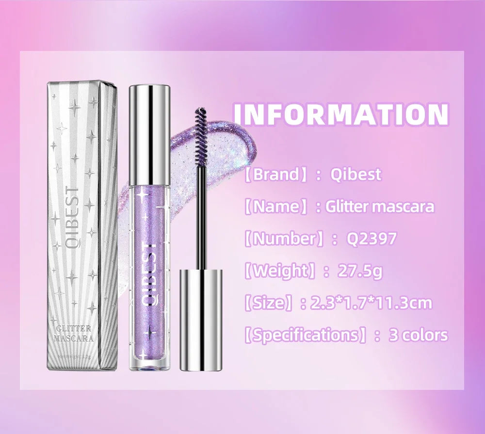 Diamond Purple Glitter Mascara – Shimmer, Curling & Long-Lasting