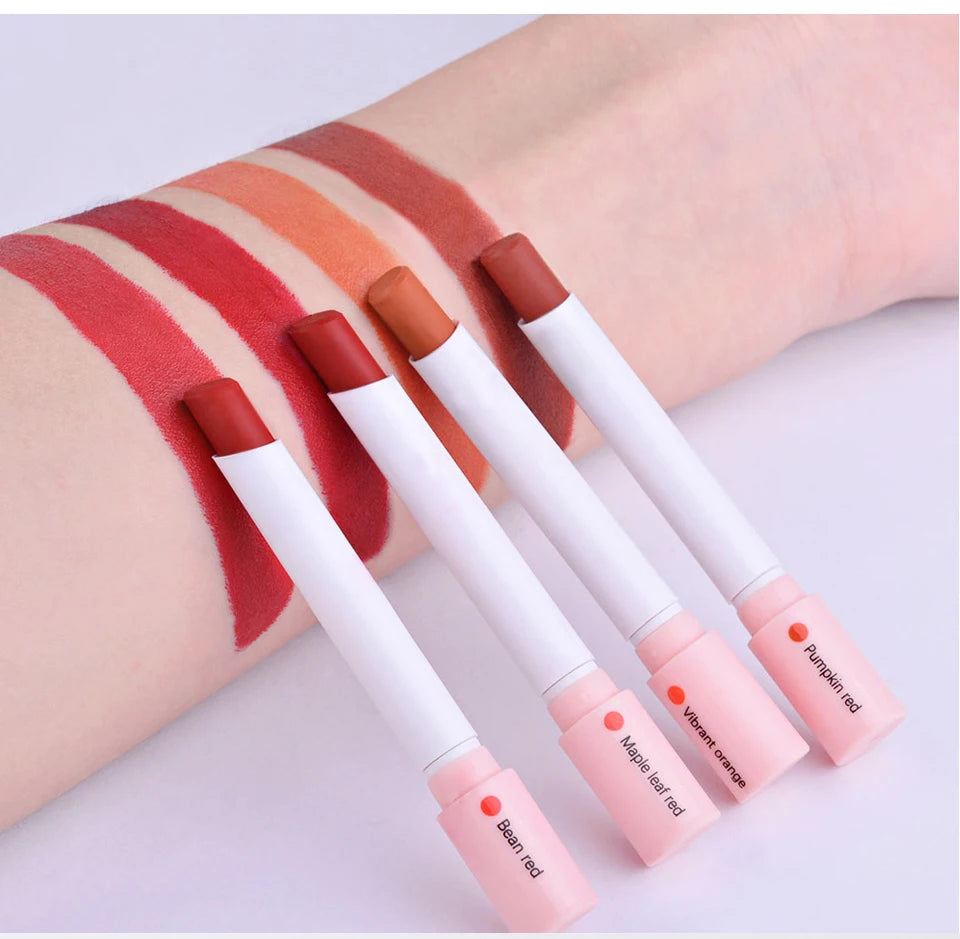 4pcs Cigarette Lipstick Set – Matte Lip Glaze, Waterproof & Long-Lasting Tint
