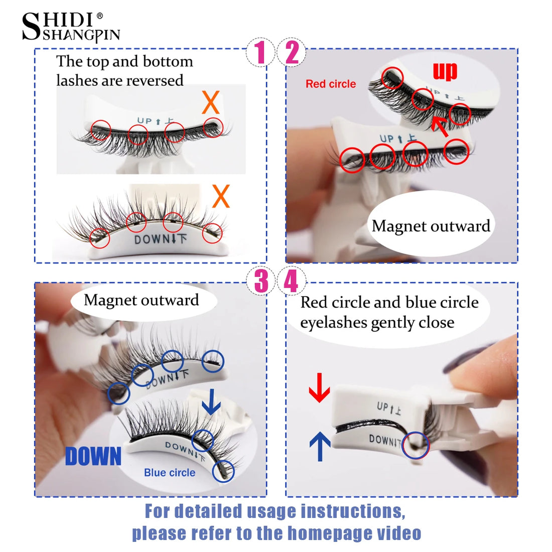 Magnetic Eyelashes & Tweezers Set – Fluffy Faux Mink, Reusable Pair