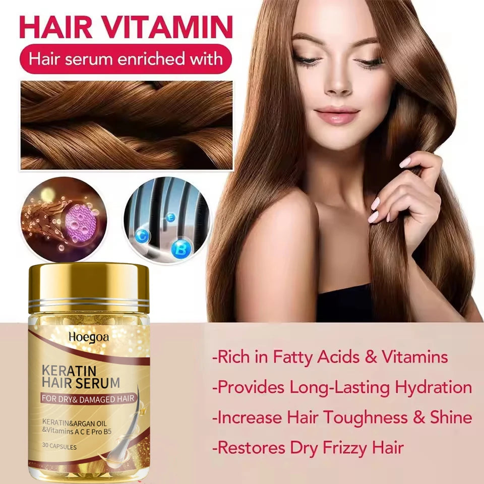 Magic Keratin Hair Vitamin Capsules – Deep Moisture & Repair