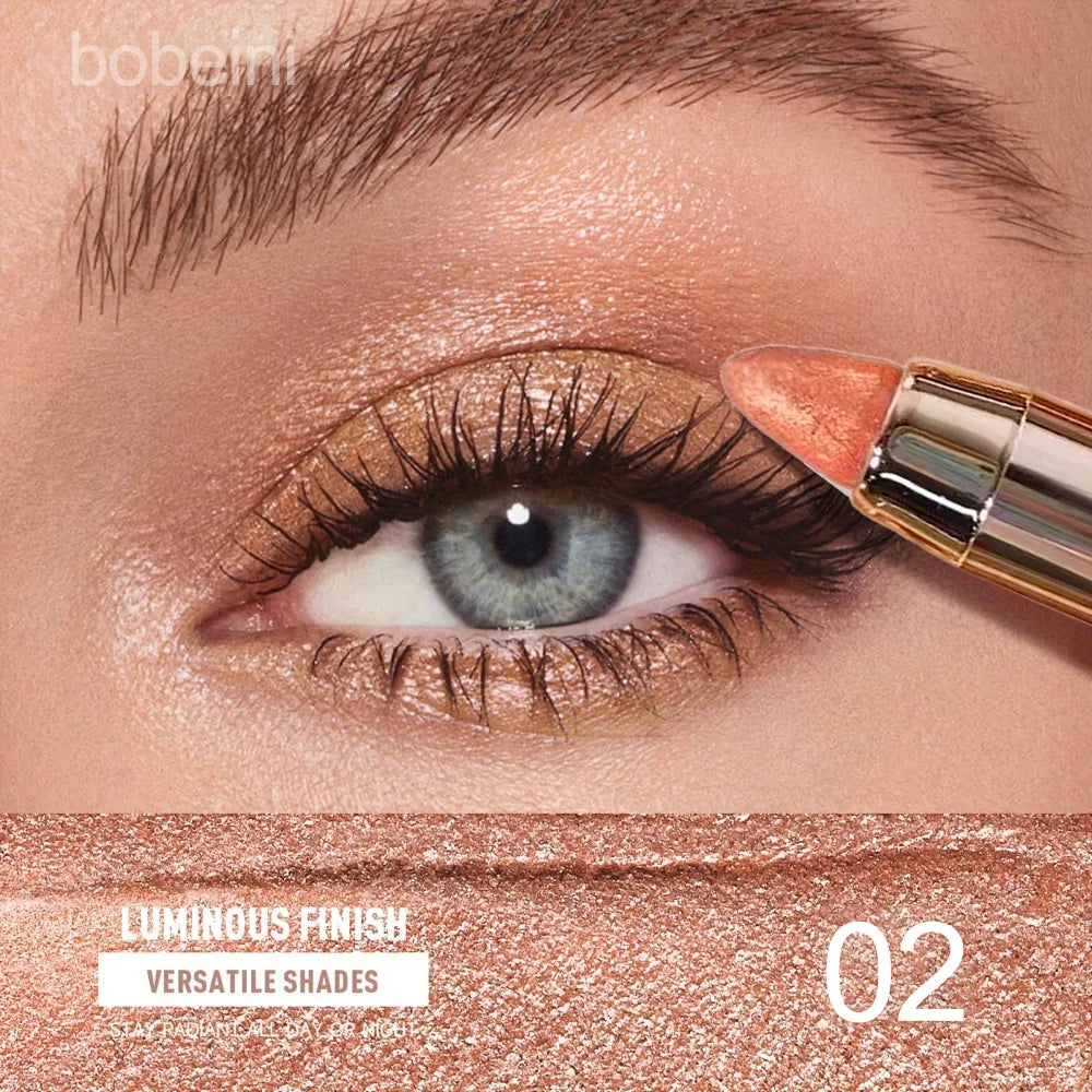 Double-Ended Eyeshadow Stick – Matte & Glitter, Waterproof & High Pigment