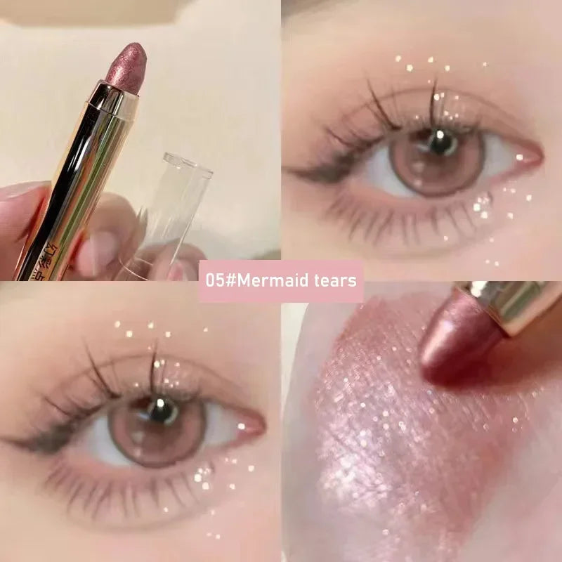 Double-Ended Eyeshadow Stick – Matte & Glitter, Waterproof & High Pigment