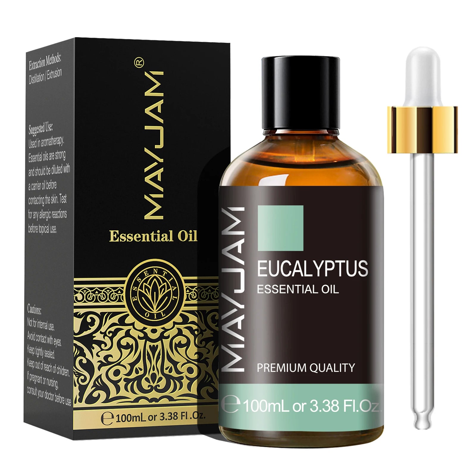 MAYJAM 100ML Essential Oil with Dropper – Sandalwood, Lavender, Eucalyptus, Vanilla