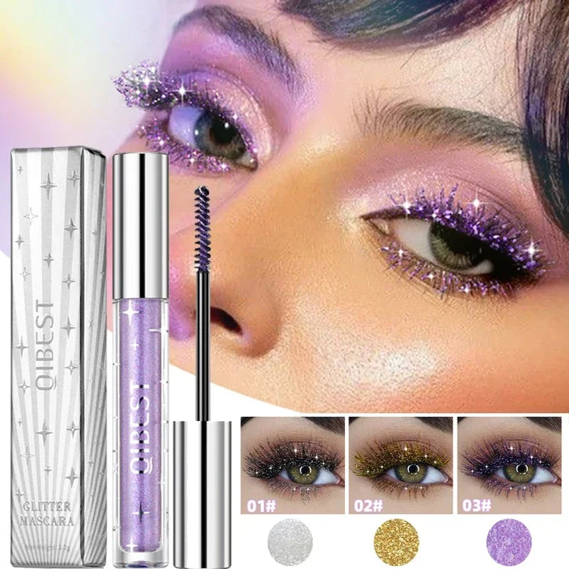 Diamond Purple Glitter Mascara – Shimmer, Curling & Long-Lasting
