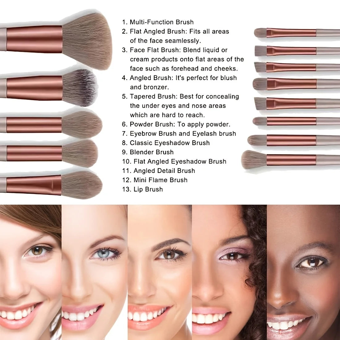 8–29Pcs Professional Makeup Brush Set for Women