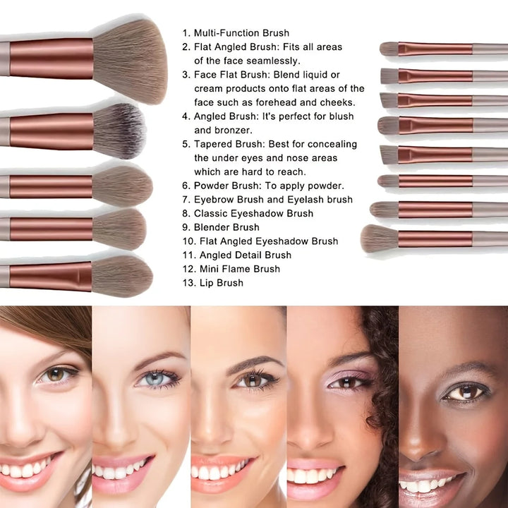 8–29Pcs Professional Makeup Brush Set for Women