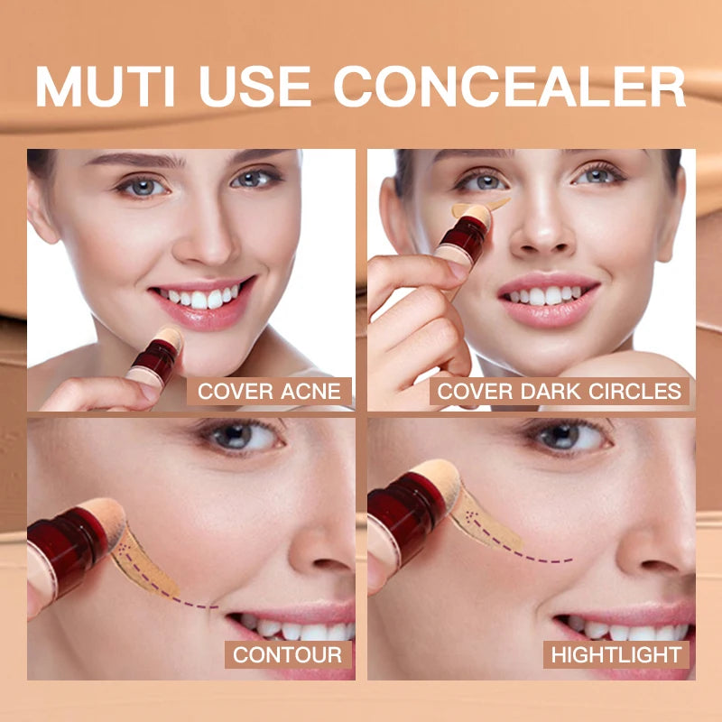 USHAS 12-Color Liquid Concealer – Moisturizing, Long-Lasting & Multi-Use