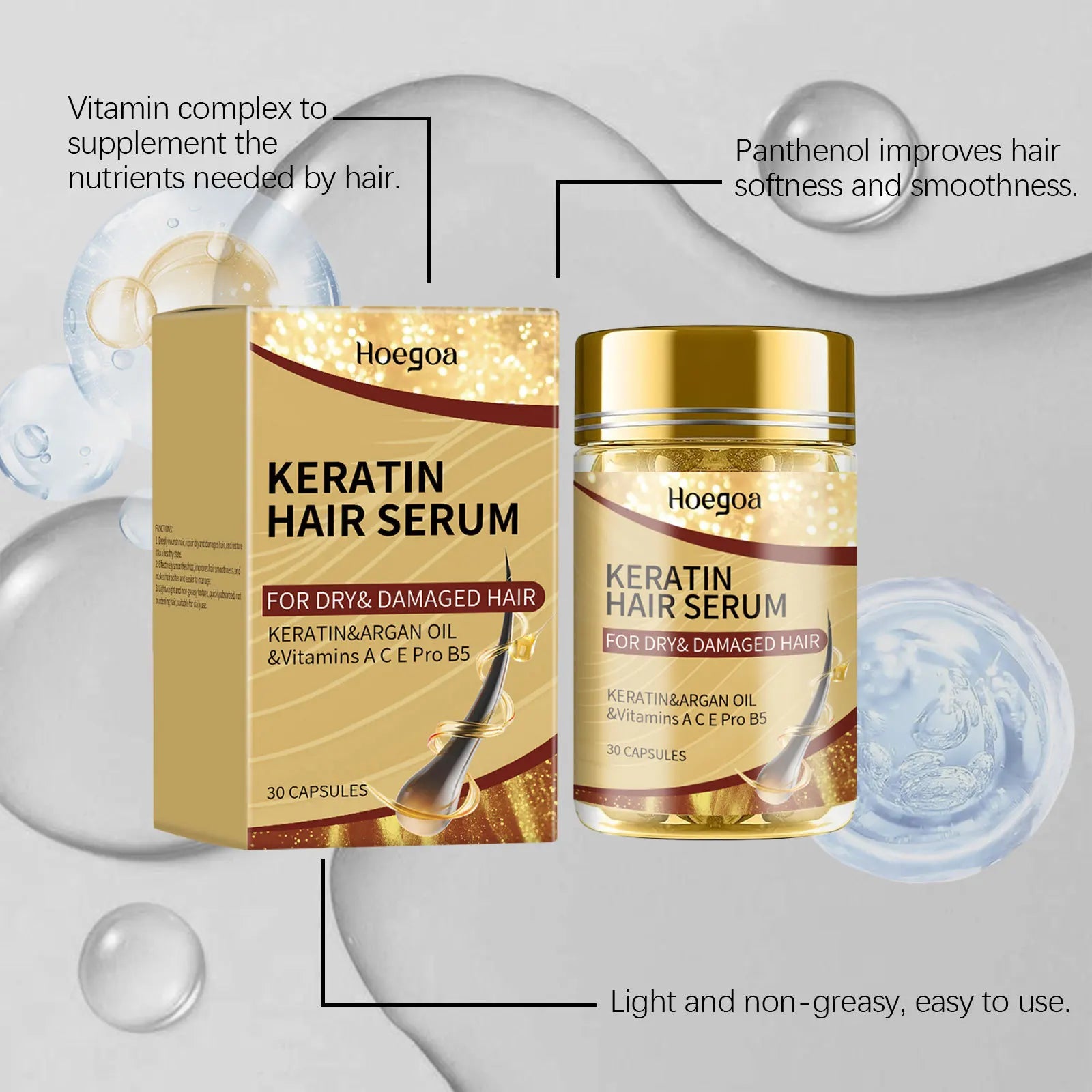 Magic Keratin Hair Vitamin Capsules – Deep Moisture & Repair