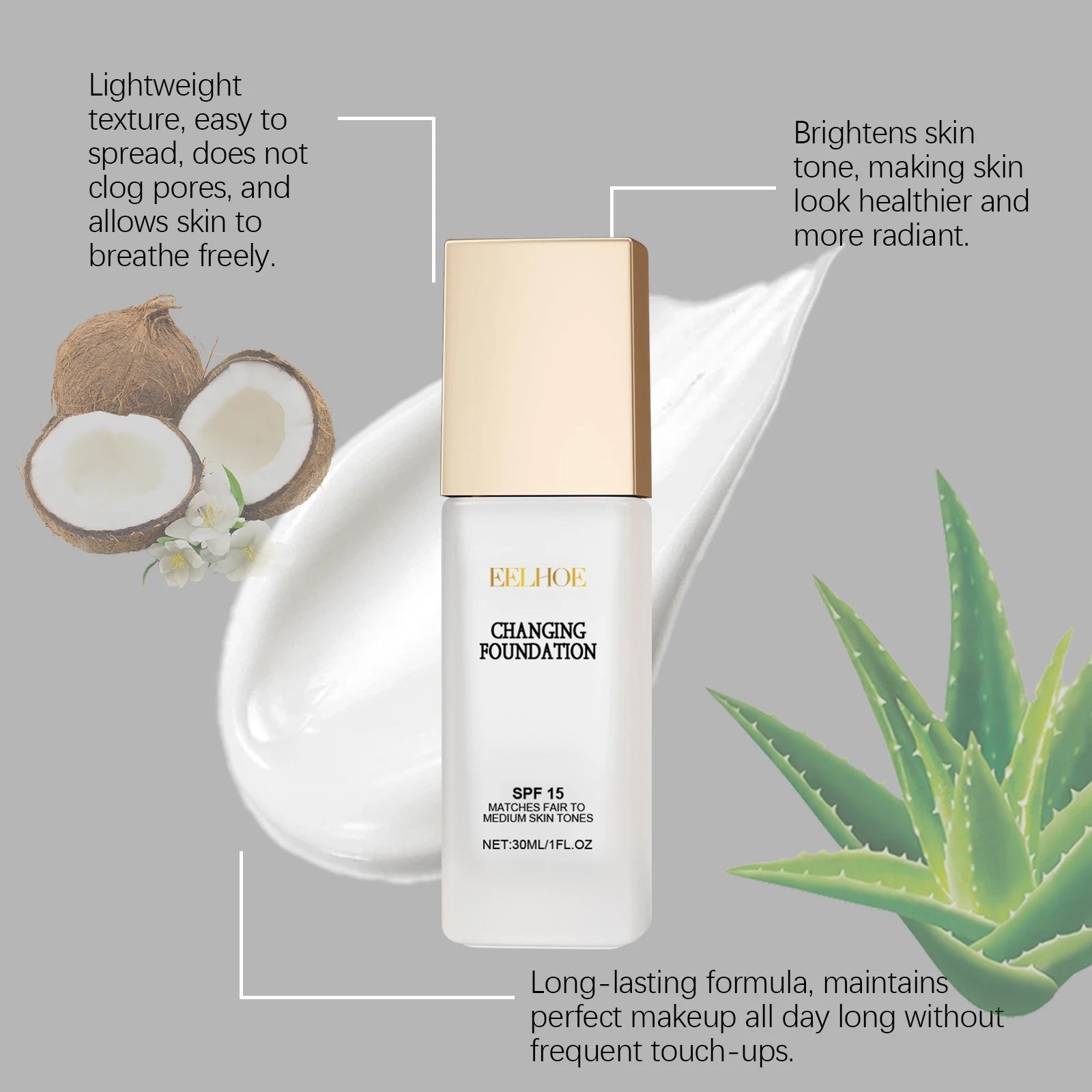 Full Coverage Matte Liquid Foundation – SPF15