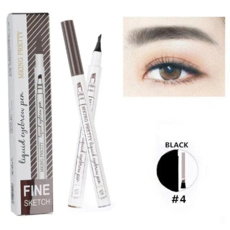 Waterproof Double-Head Micro-Fork Eyebrow Pencil – Long-Lasting Natural Finish