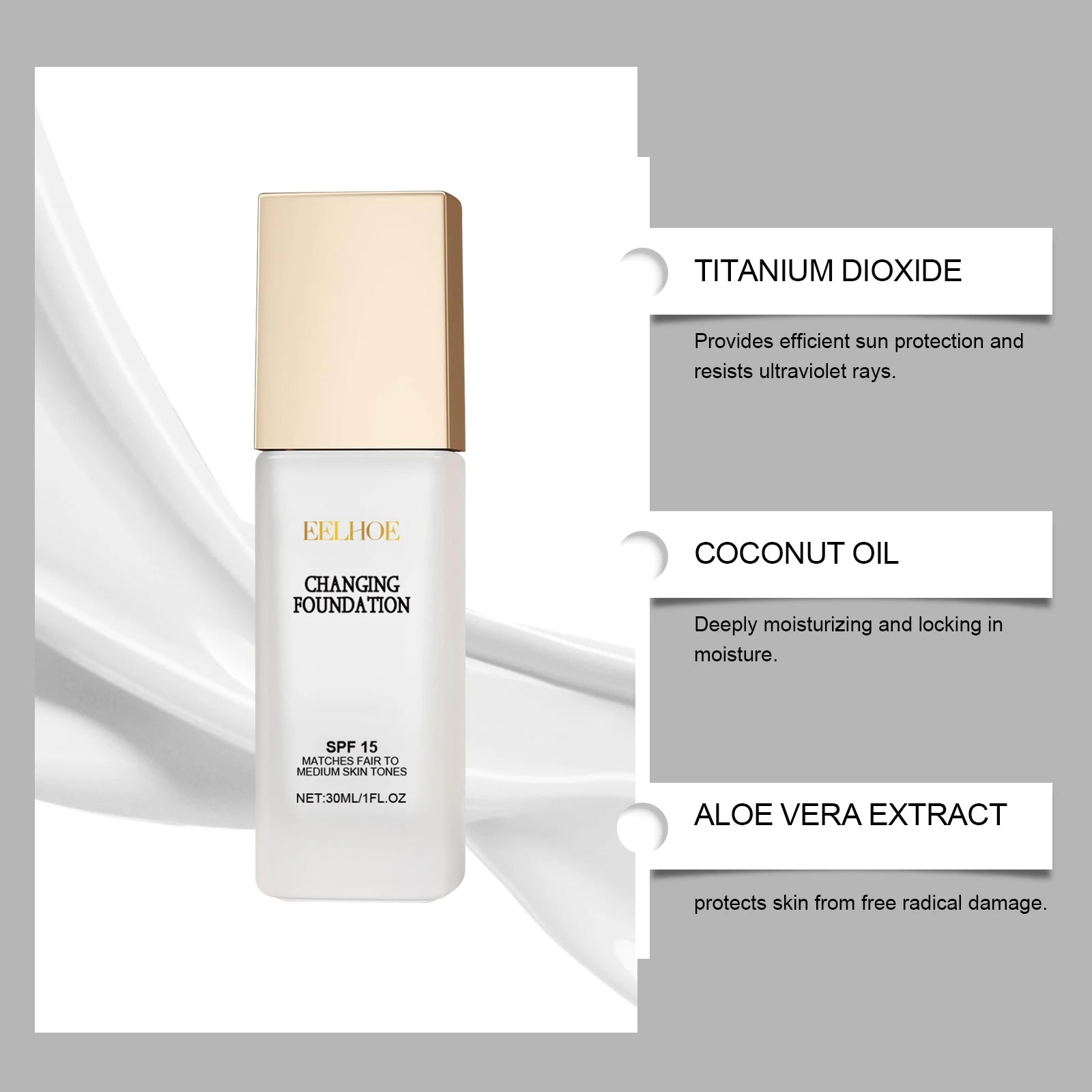 Full Coverage Matte Liquid Foundation – SPF15