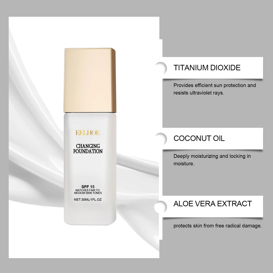 Full Coverage Matte Liquid Foundation – SPF15
