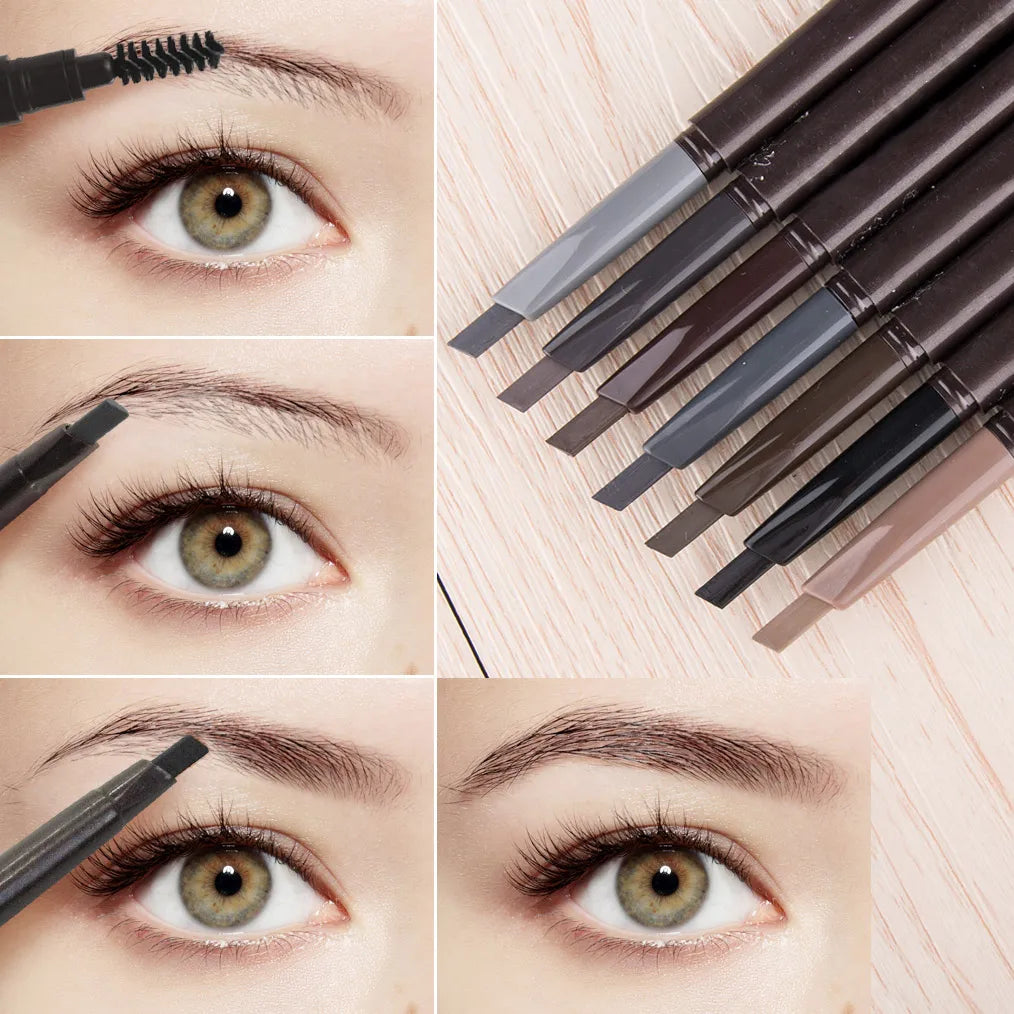 Waterproof Double-Head Micro-Fork Eyebrow Pencil – Long-Lasting Natural Finish