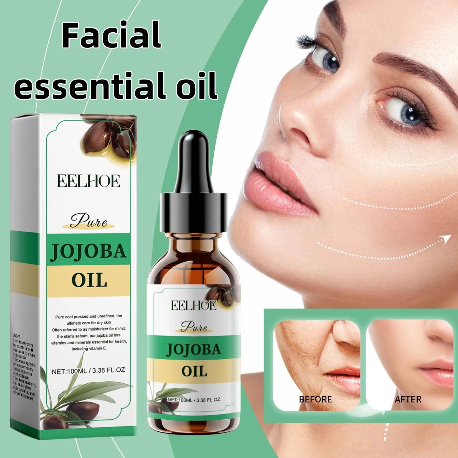 Natural Organic Jojoba Facial Oil – Moisturizing & Anti-Aging