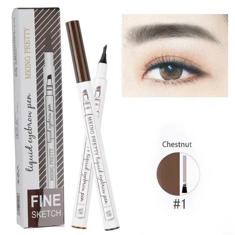 Waterproof Double-Head Micro-Fork Eyebrow Pencil – Long-Lasting Natural Finish