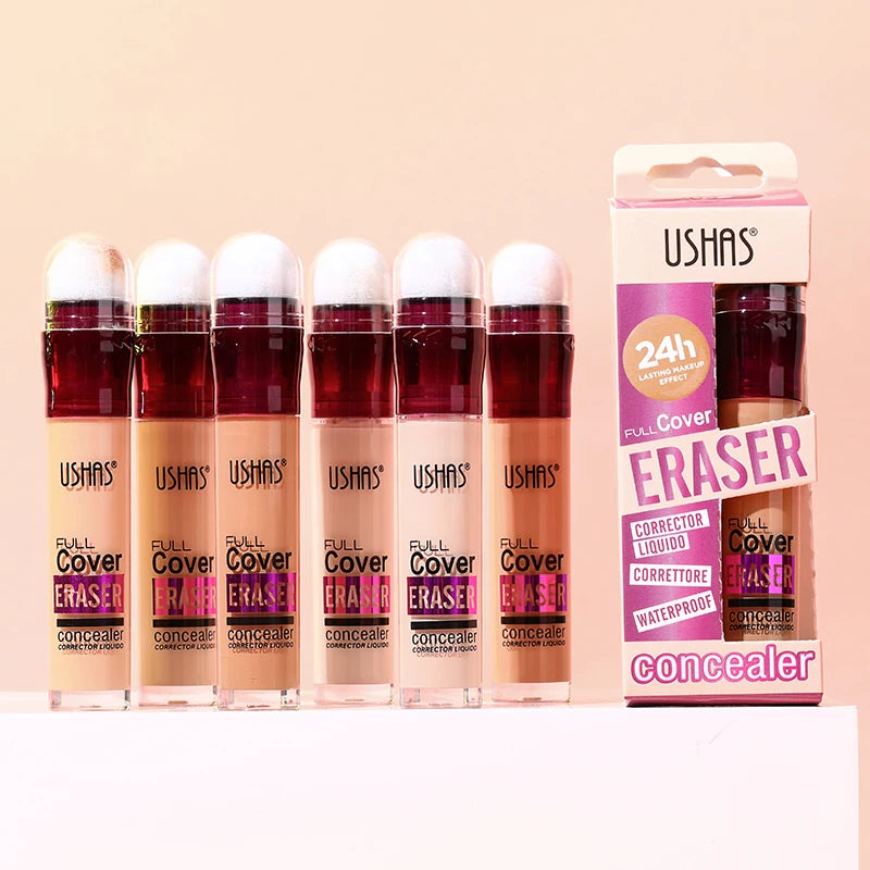 USHAS 12-Color Liquid Concealer – Moisturizing, Long-Lasting & Multi-Use