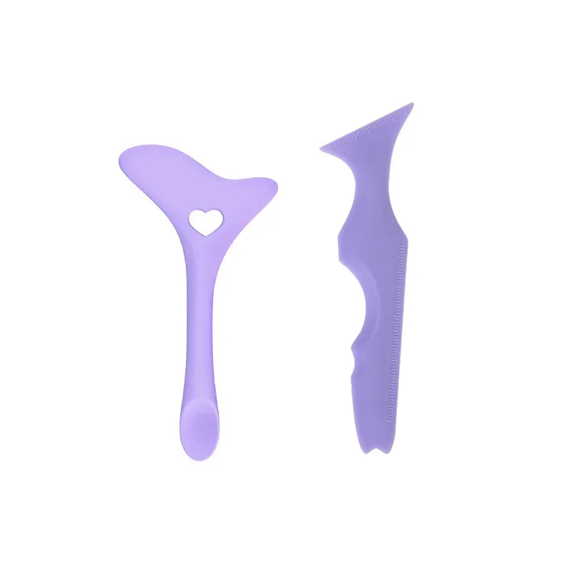 2pcs Silicone Eye Makeup Tool Set – Ruler Guide for Eyeliner, Eyeshadow & Lipstick