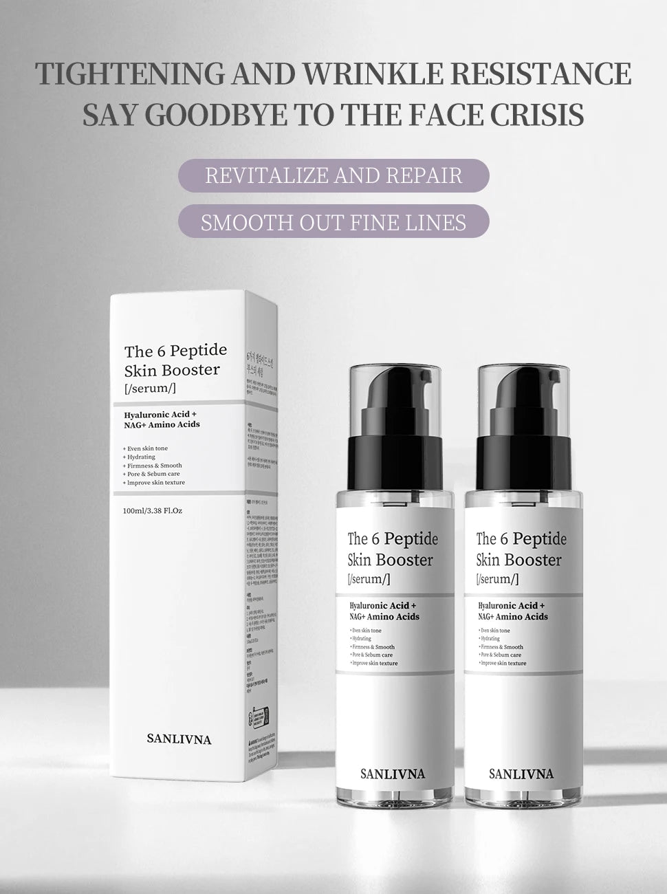 6 Peptide Collagen Essence Skin Care Set