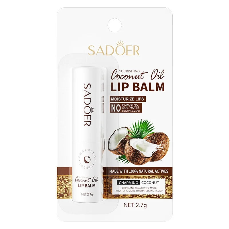 SADOER Lip Balm – Aloe, Coconut & Vitamin C Moisturizing Stick 2.7g