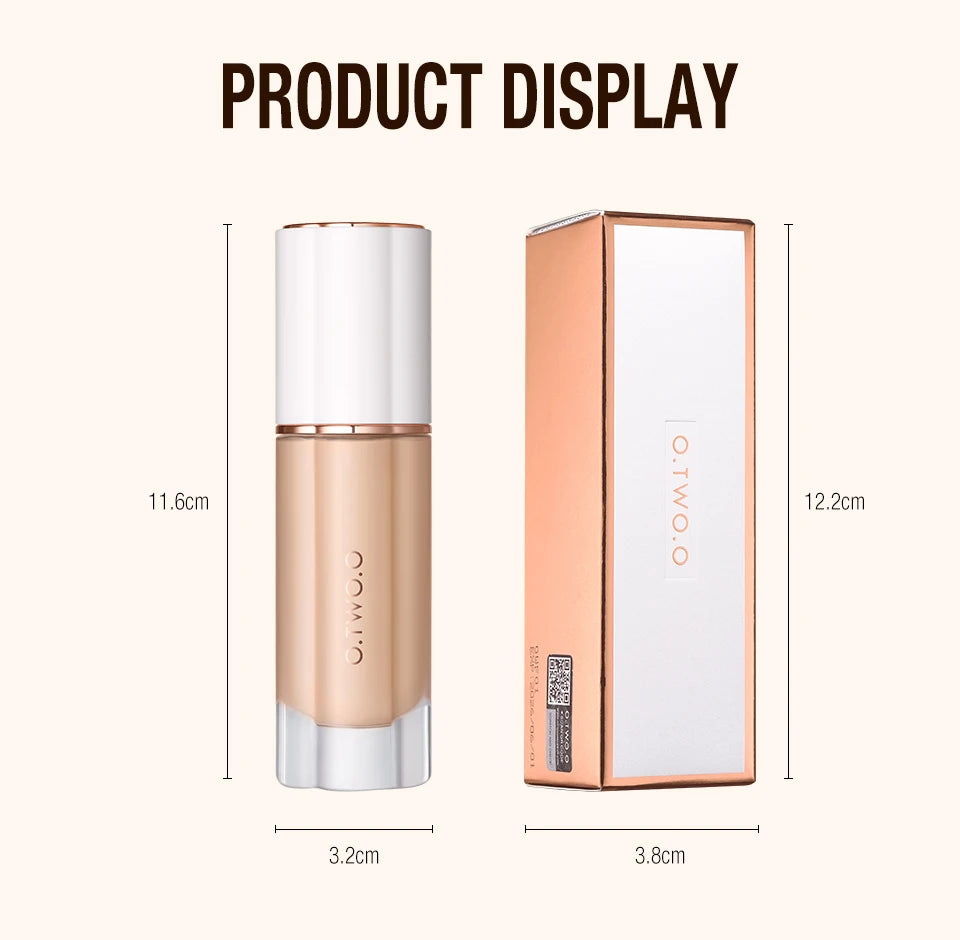O.TWO.O Liquid Foundation Cream – SPF30, 30ml