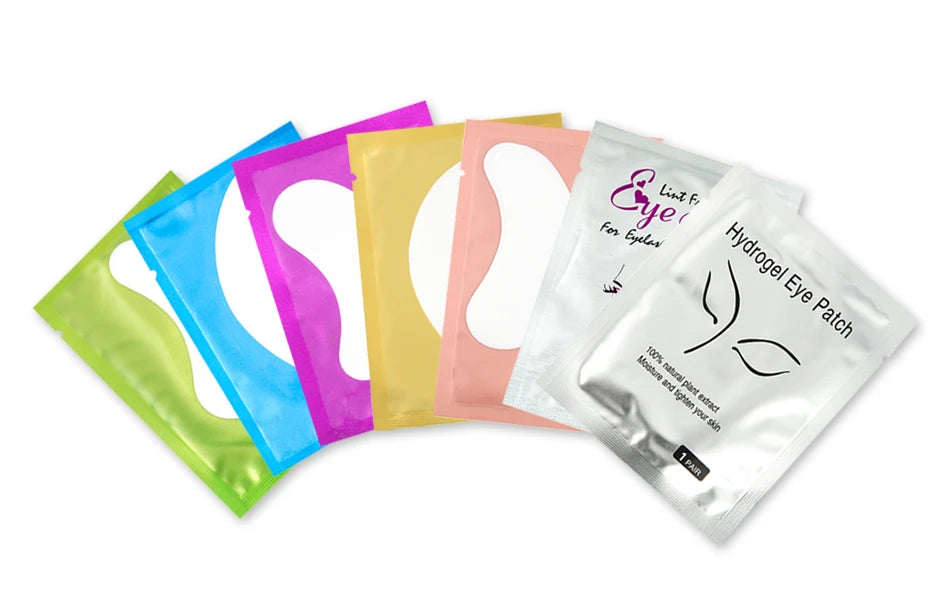 50 Pairs Hydrogel Under-Eye Pads for Eyelash Extensions – Lint-Free Patches