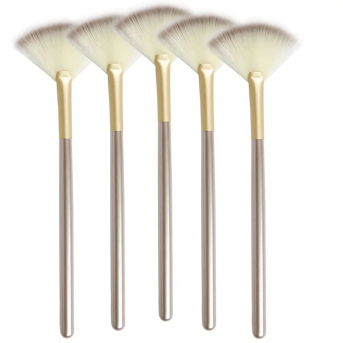 5pcs Soft Fan Brushes – Facial Applicator Tools