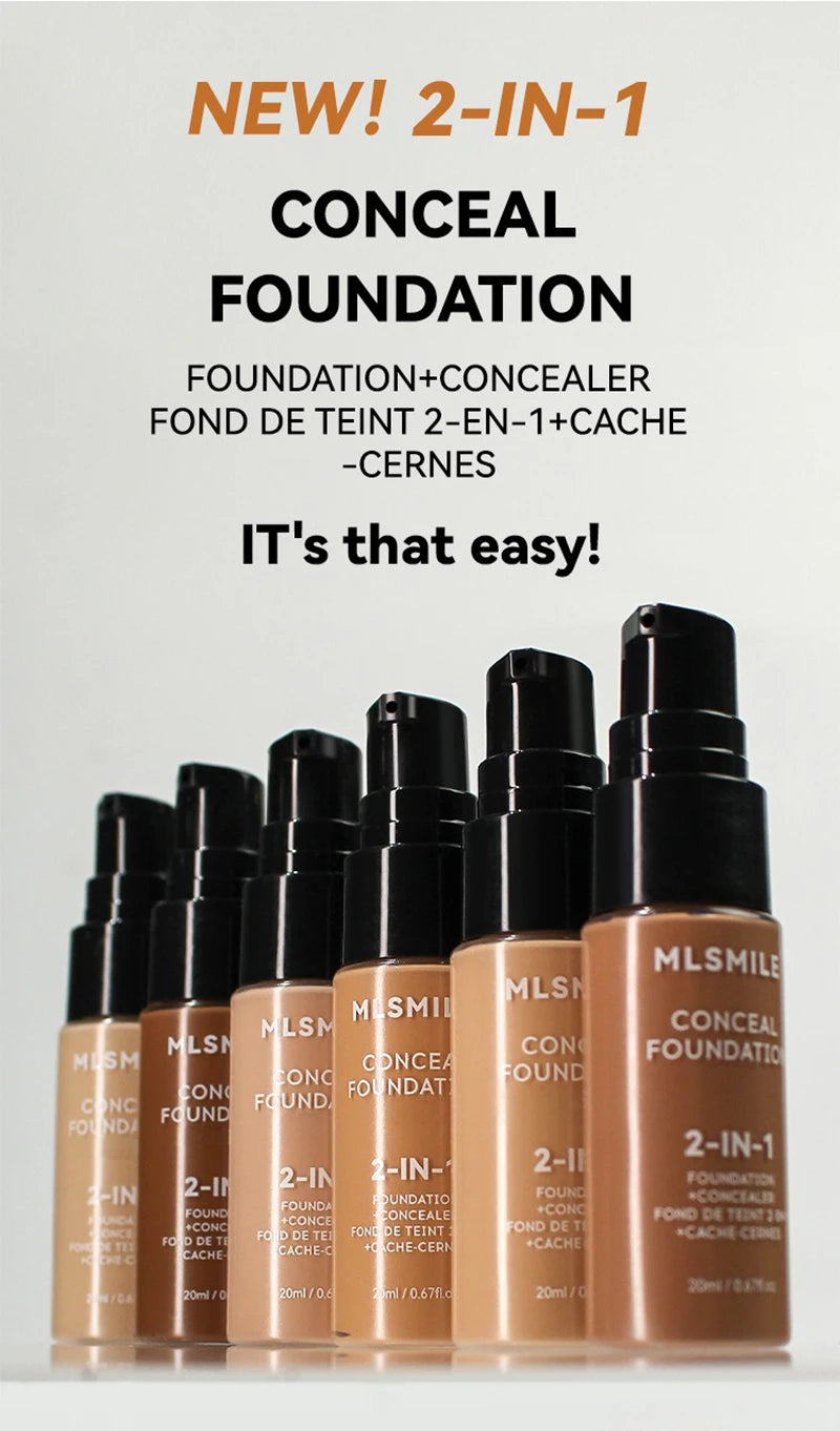 Matte Full Coverage Foundation Cream – Oil-Control, Waterproof & Long-Lasting
