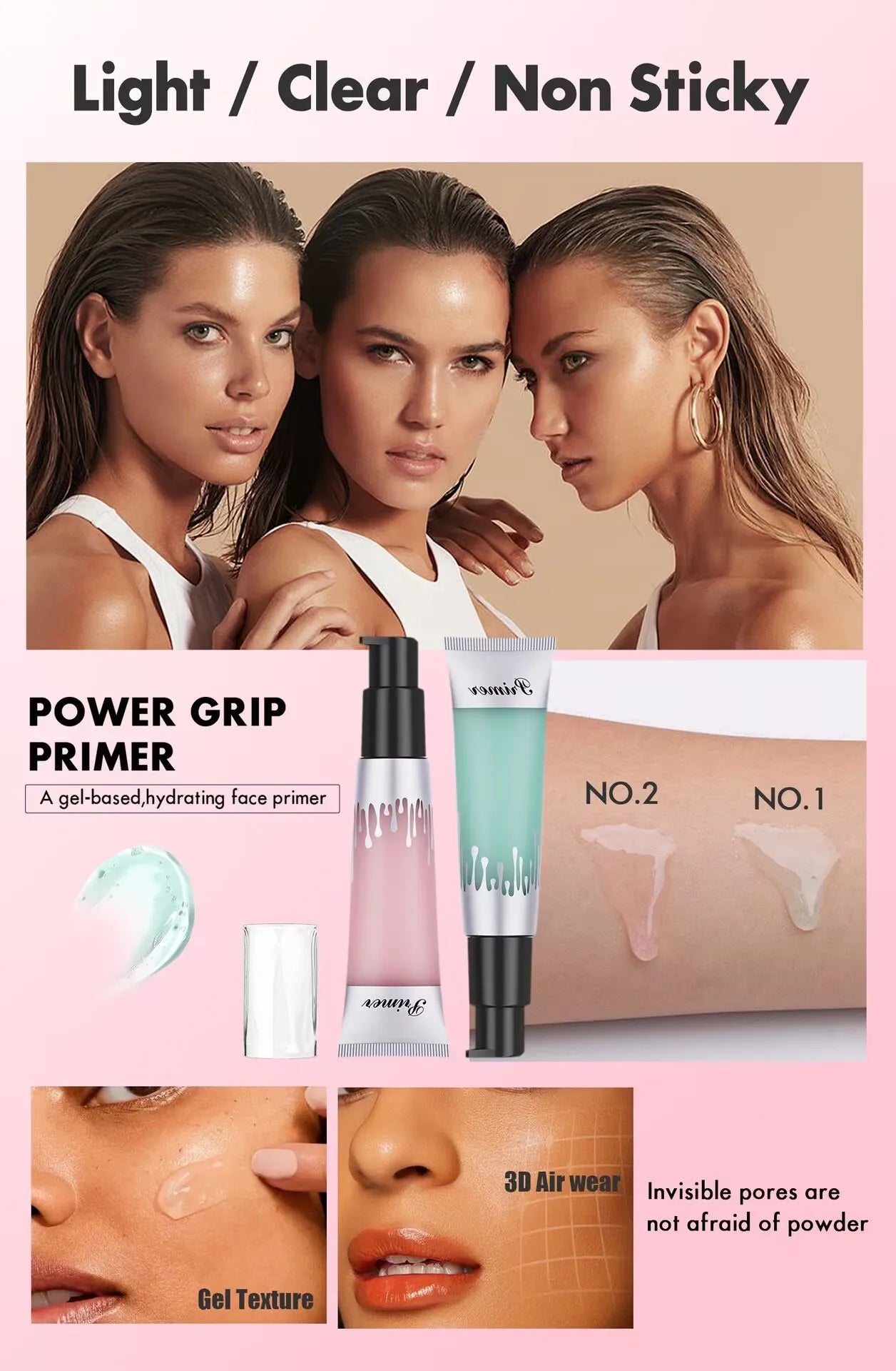 24ml Power Grip Primer – Hydrating Gel-Based Makeup Base