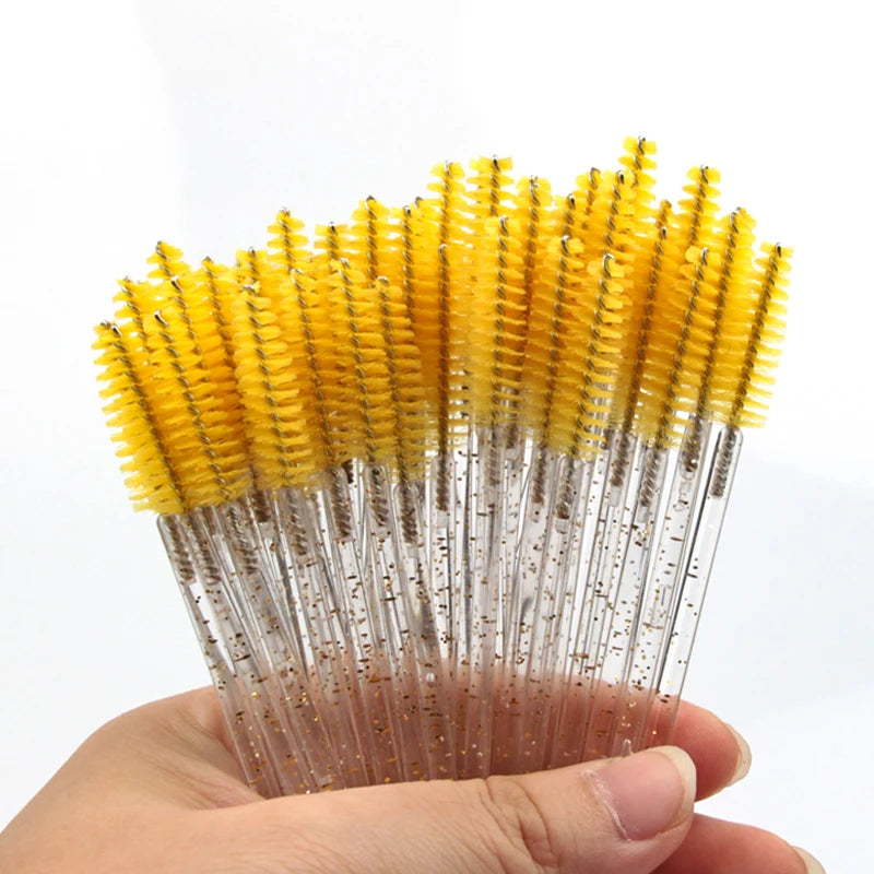 5/25/50pcs Crystal Eyelash Brush Applicators